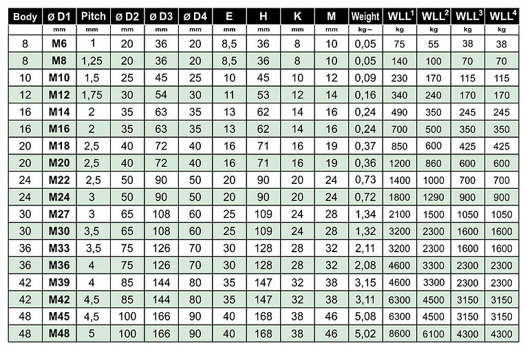 2018 - 2 A Lifting Eye Nuts DIN 582 2018